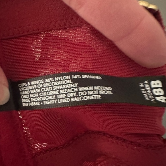 NWT Torrid Curve Red Lace Lightly Lined Balconette Bra - Picture 6 of 10